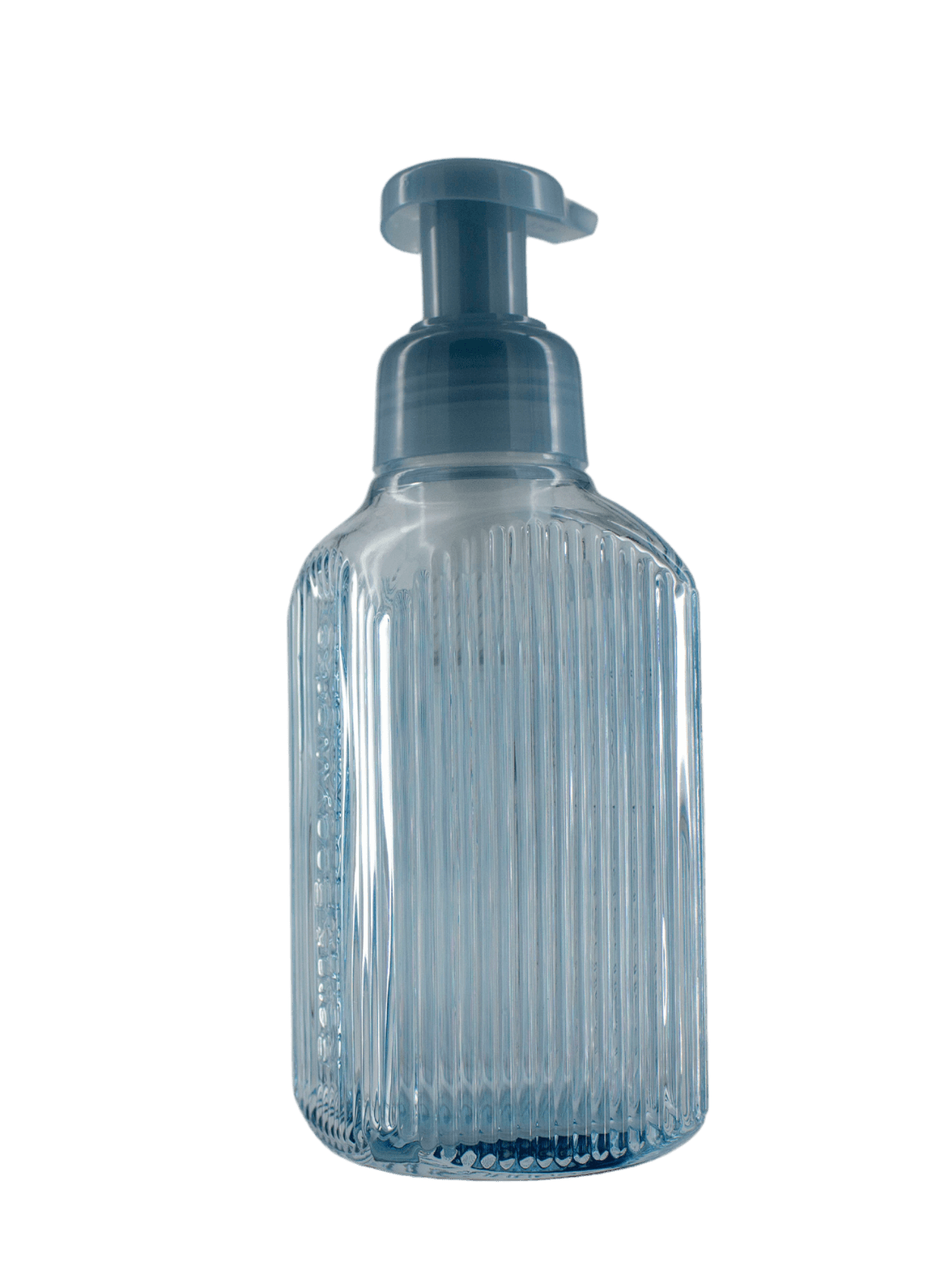 Glas Schaumseifenspender Aus Facettiertem Mit Logo - Blue Vertical Lines Seifenhalter