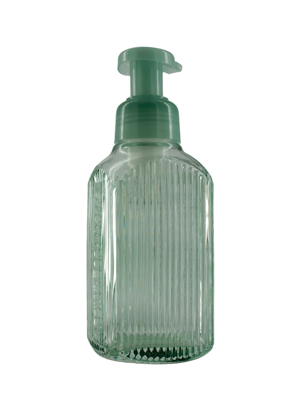 Glas Schaumseifenspender Aus Facettiertem Mit Logo - Sage Vertical Lines Seifenhalter