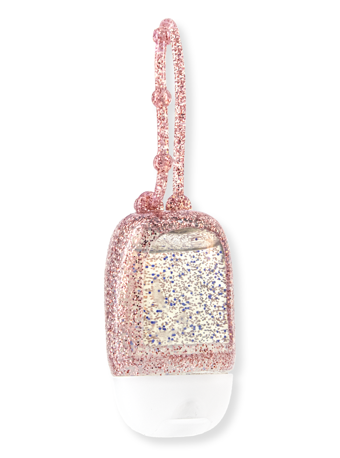 Anhänger Für Hand-Desinfektionsgel - Rosa Glitzer Mit Rückseite