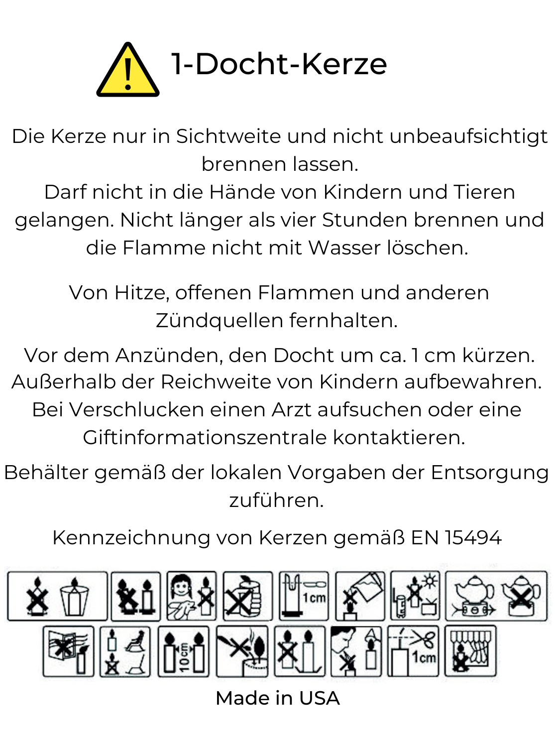 1-Docht Kerze - Sun Drenched Linen 227G