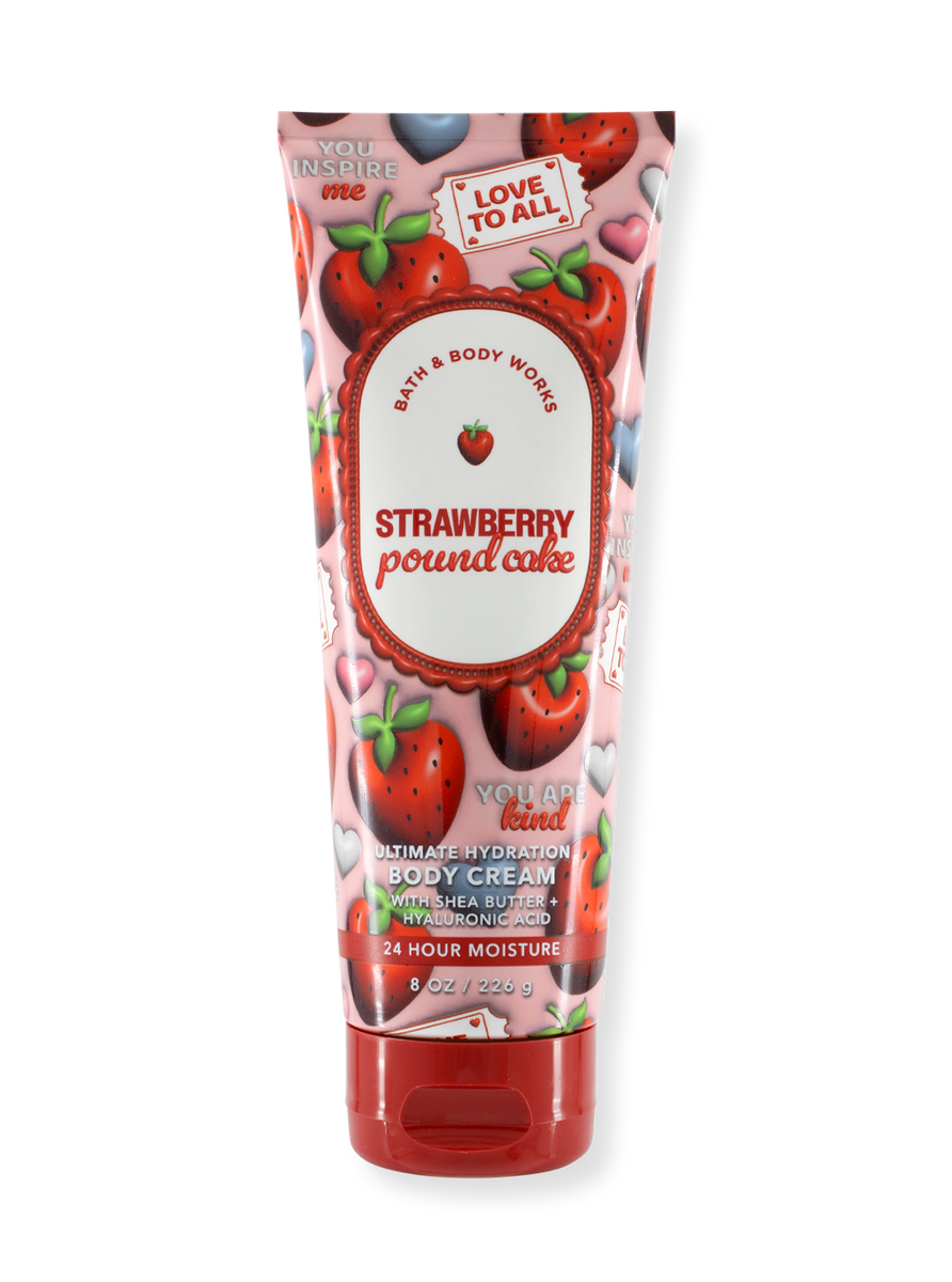 Bath & Body Works - Body Cream - Strawberry Pound Cake - 226g