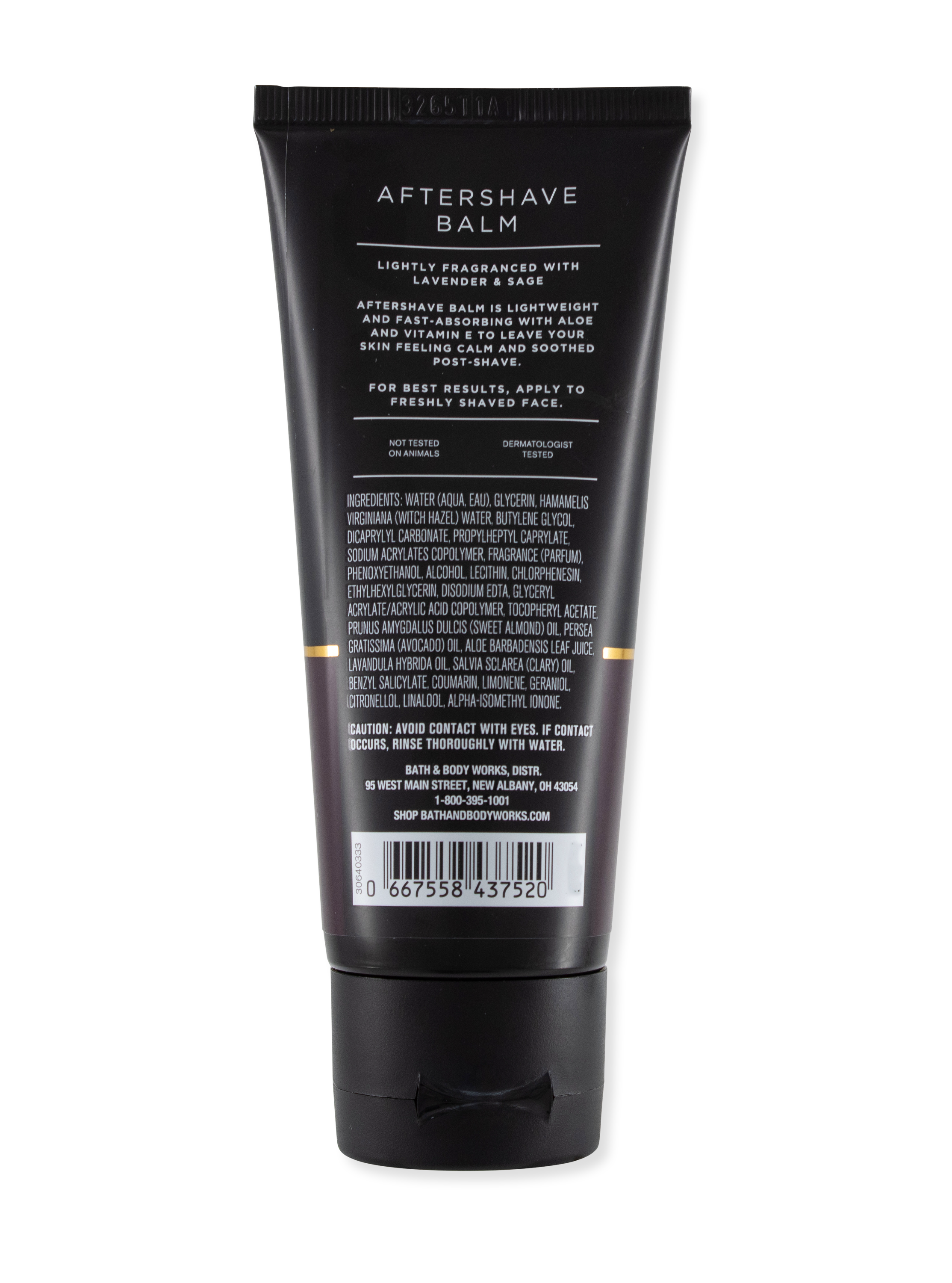 Aftershave balm with aloe & vitamin E - for men - 100ml