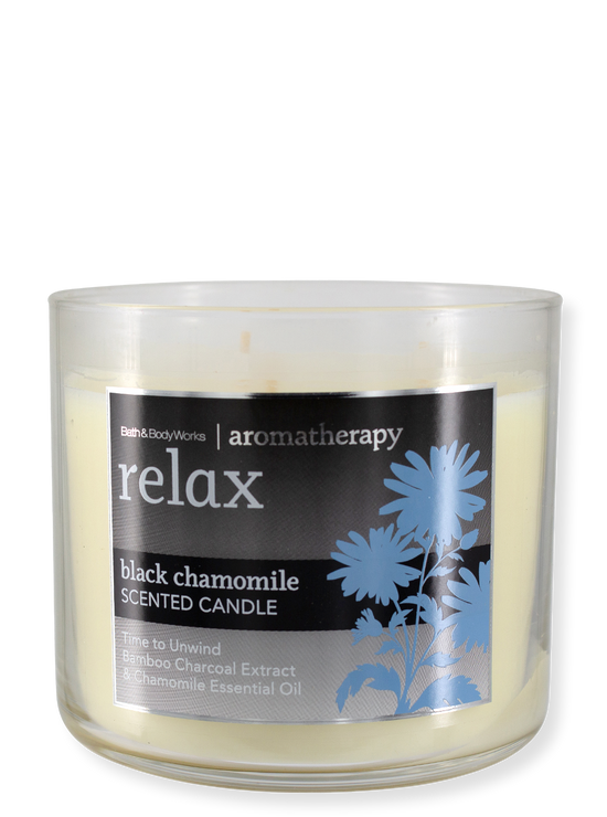 RARITÄT - Aromatherapy - 3-Docht Kerze - RELAX - Black Chamomile - 411g