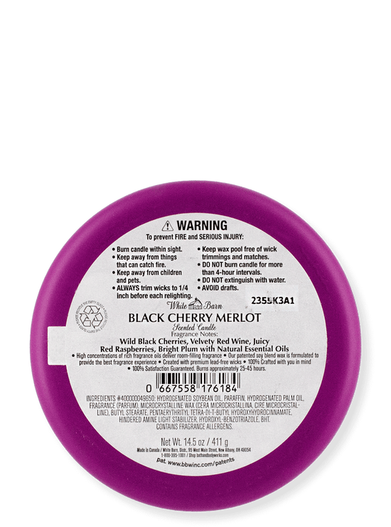 3-Wick Candle - Black Cherry Merlot - 411g 