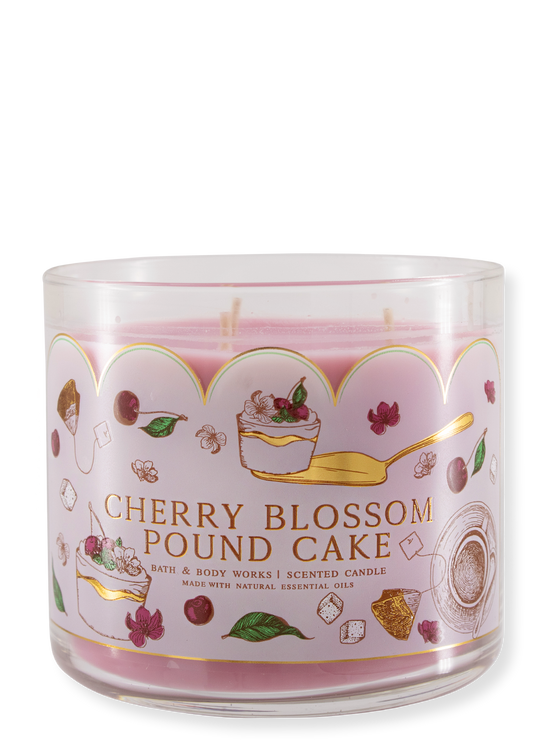 3-Docht Kerze - Cherry Blossom Pound Cake - Limited Edition - 411g