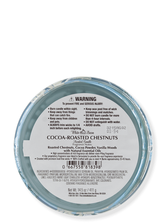 3 -Docht candle - Cocoa Roasted Chestnuts - 411g