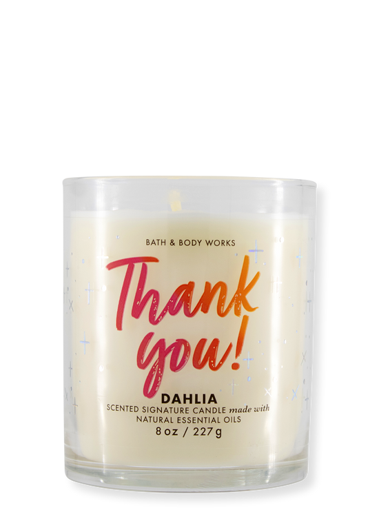 Second choice - 1-Wick Candle - Thank you - Dahlia - 227g