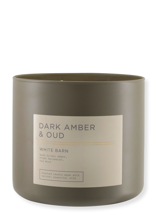 3 -Docht candle - Dark Amber & Oud - 411g