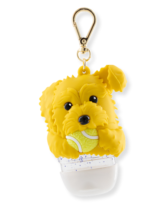 Pendant for hand disinfection gel - Dog with Ball (Light Up)