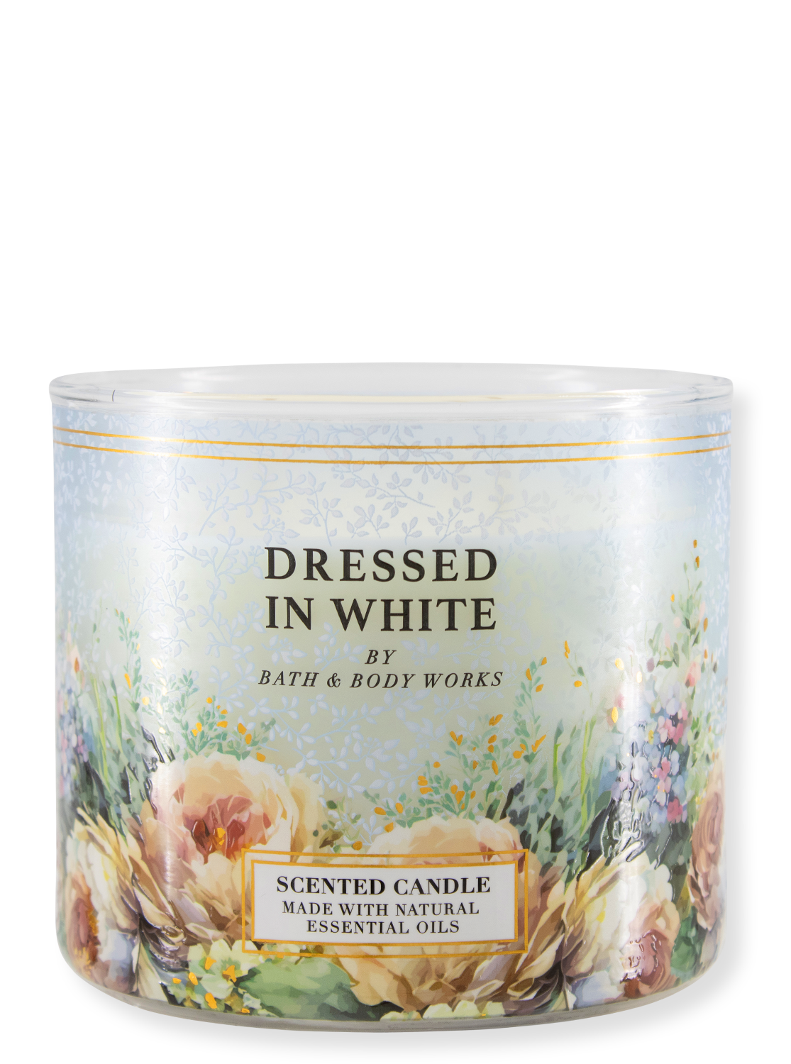 3 -Docht candle - Dressed in White - 411g