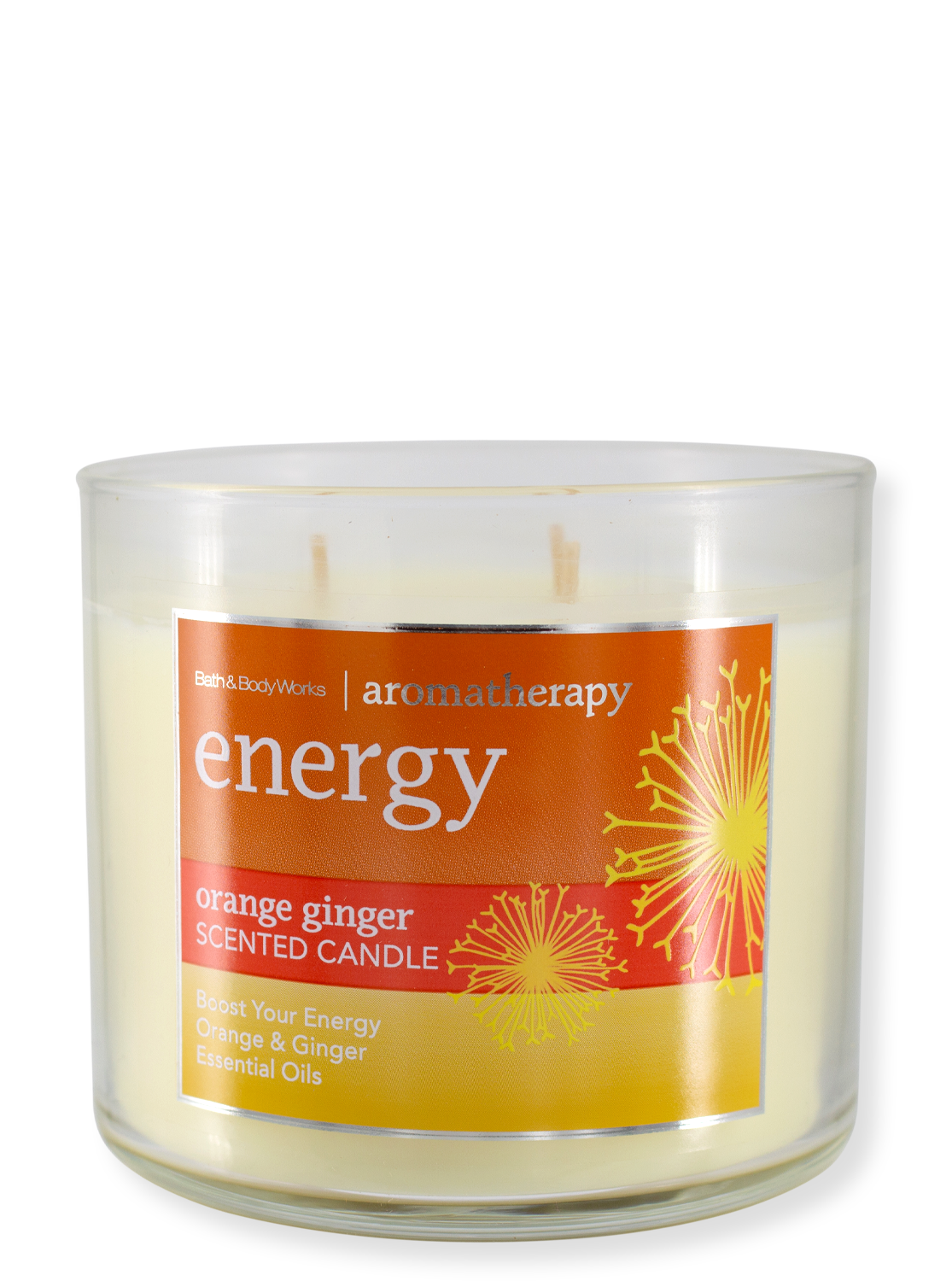 Rarity - aromatherapy - 3 -butt candle - energy - orange ginger - 411g