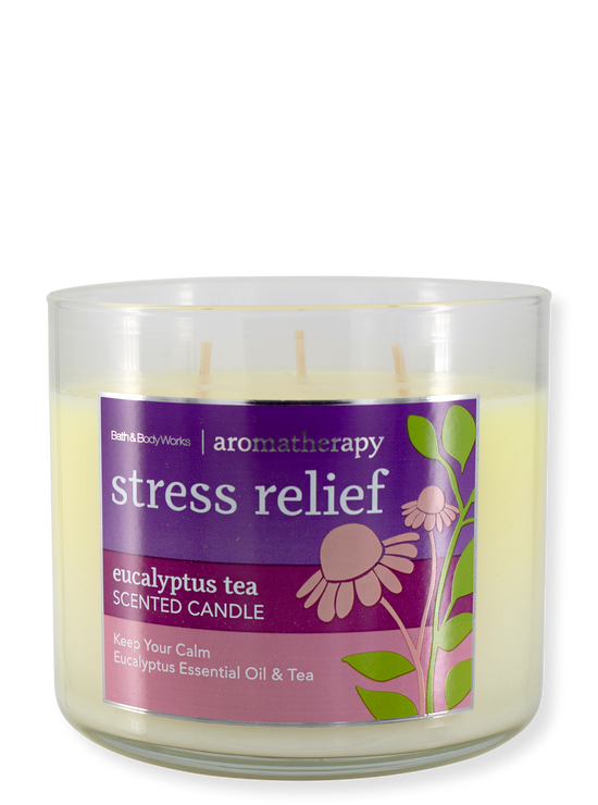 RARITÄT - Aromatherapy - 3-Docht Kerze - STRESS RELIEF - Eucalyptus Tea  - 411g