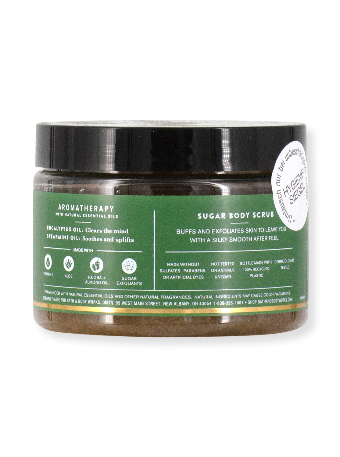 Body Sugar Scrub - Aromatherapy - Eucalyptus Spearmint - 368g