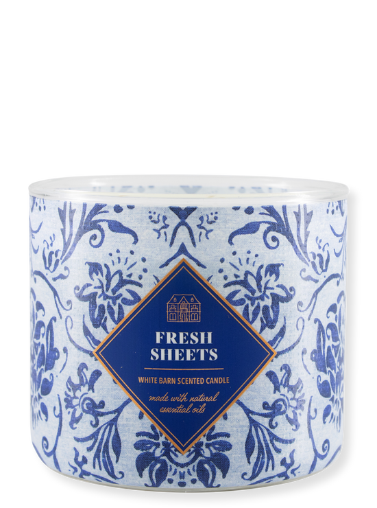3 -Docht candle - Fresh Sheets - 411g