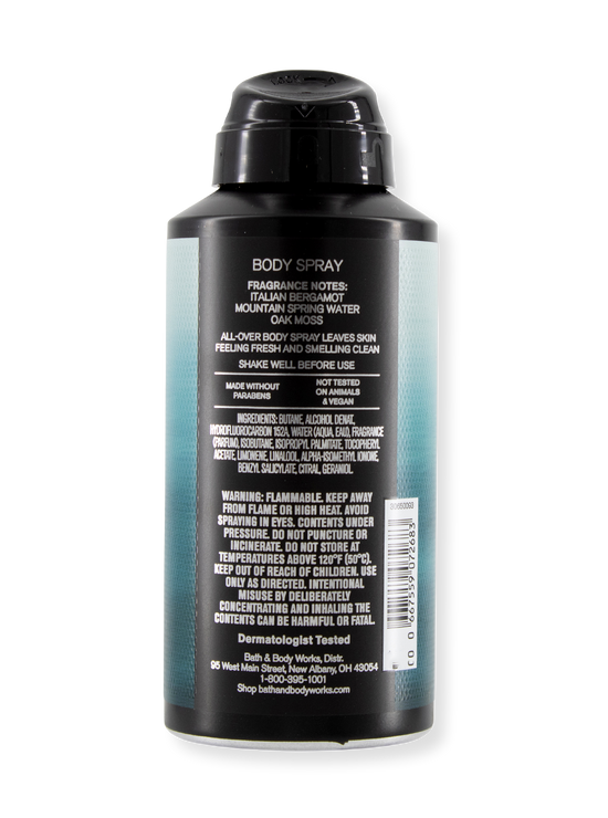 Spray corporel - Eau douce - pour les hommes - 104G