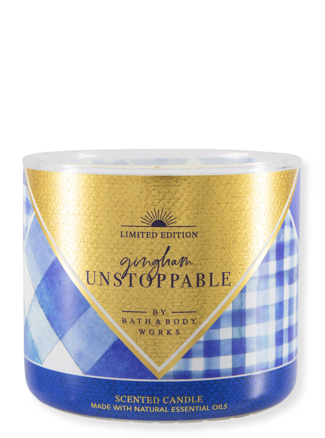3 -Docht candle - Gingham Unstoppable - Limited Edition - 411g