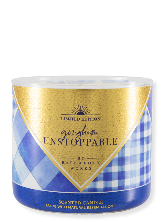 3-Docht Kerze - Gingham Unstoppable - Limited Edition - 411g