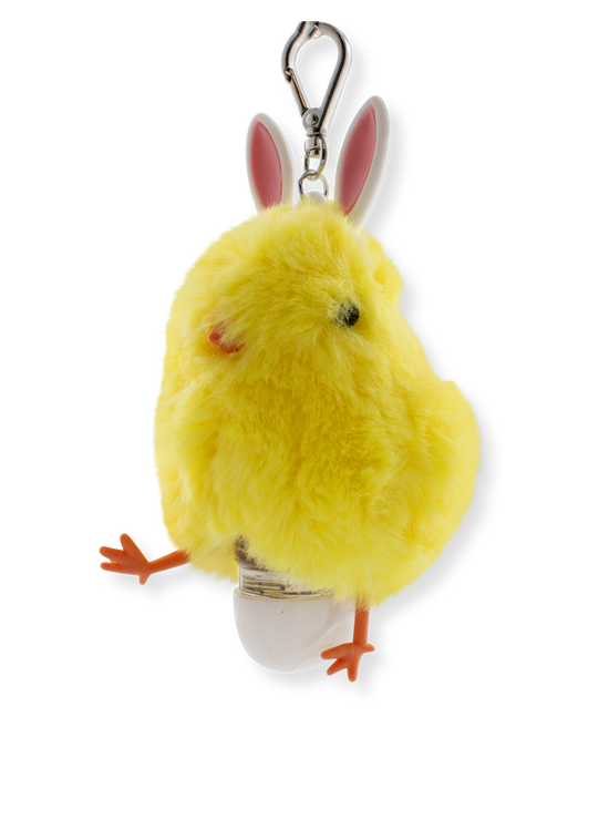 Pendant for hand disinfection gel - Chick with Bunny Ears