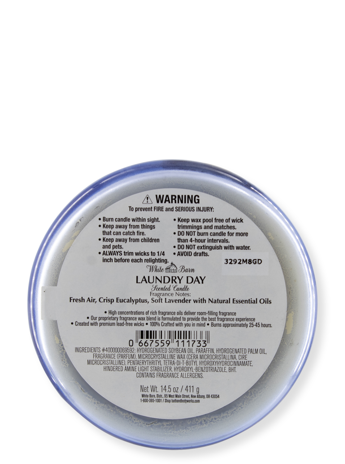 3-wick candle - Laundry Day - 411g