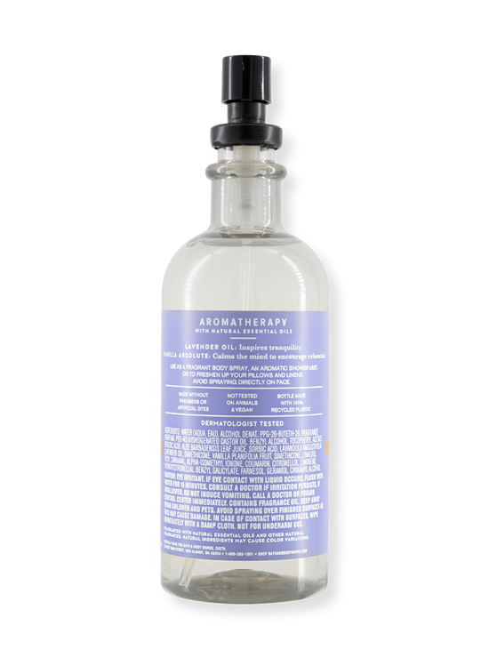 Ätherischer Öl Nebel / Pillow Mist - Aromatherapy - Lavender & Vanilla - 156 ml