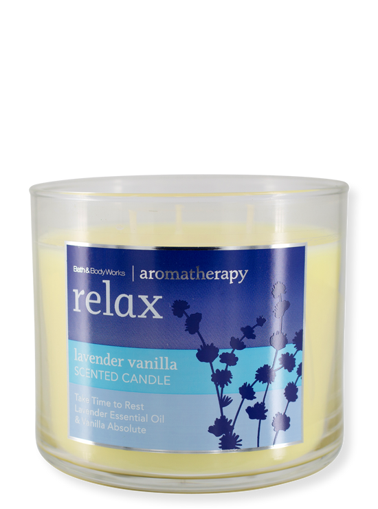 Rarity - aromatherapy - 3 -butt candle - relax - lavender vanilla - 411g