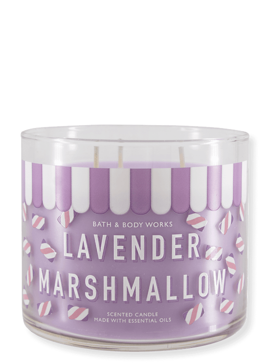 Laden Sie das Bild in den Galerie-Viewer, 3-Docht Kerze - Lavender Marshmallow - 411g
