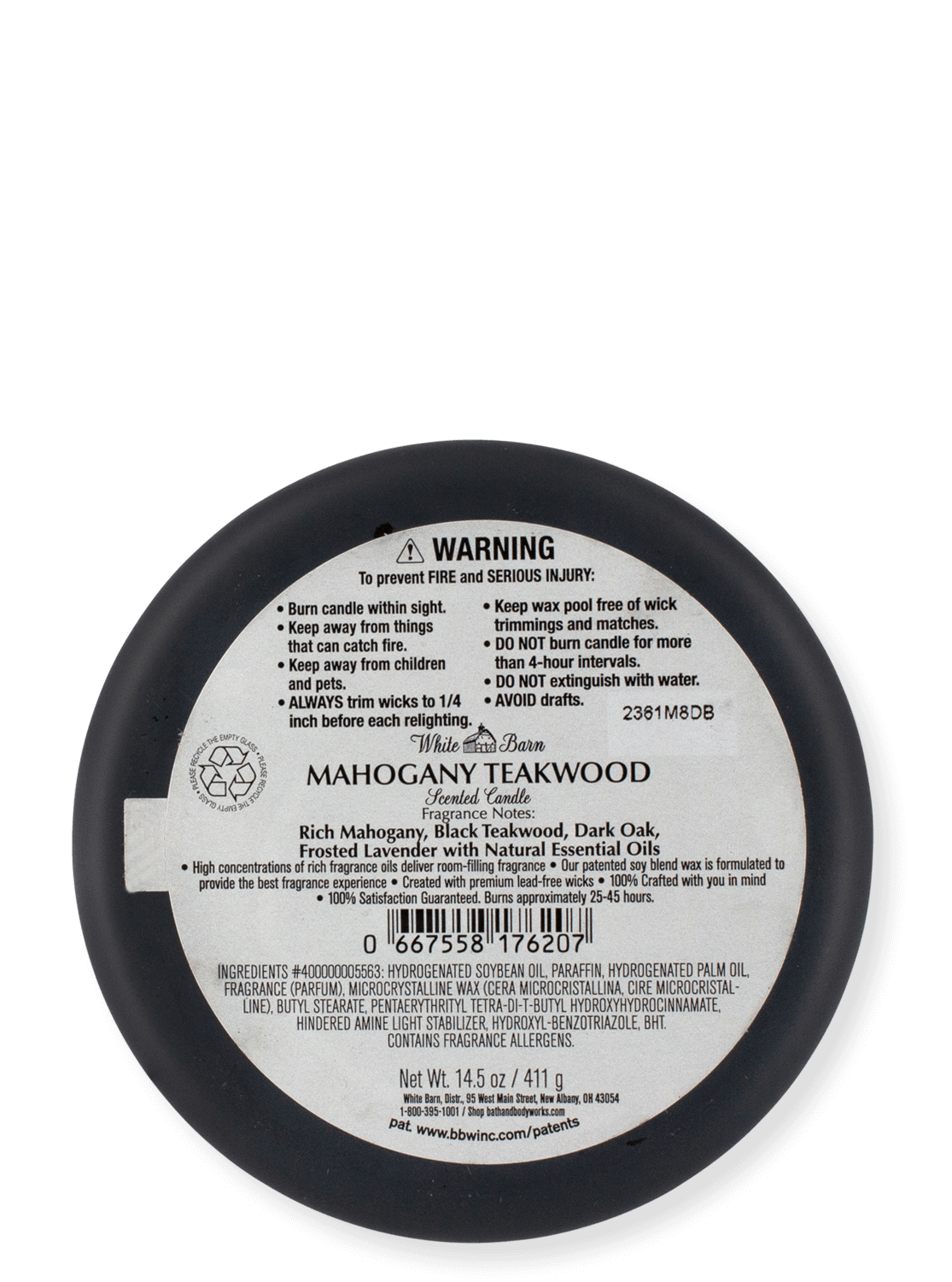 3-Wick Candle - Mahogany Teakwood - 411g