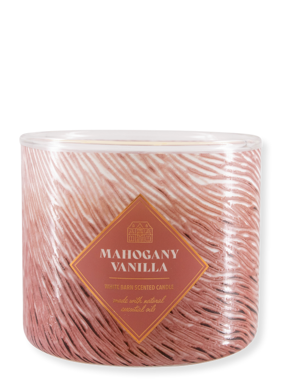 3 -Docht candle - mahogany vanilla - 411g