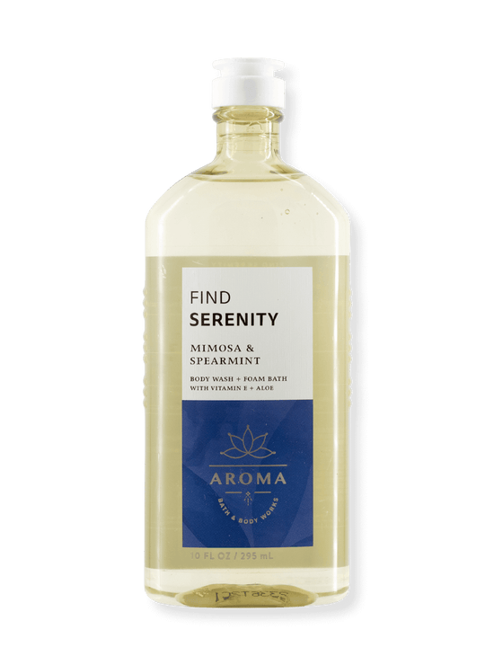 Sale - shower gel & bubble bath - aroma - Find Serenity - Mimosa & Spearmint - 295ml