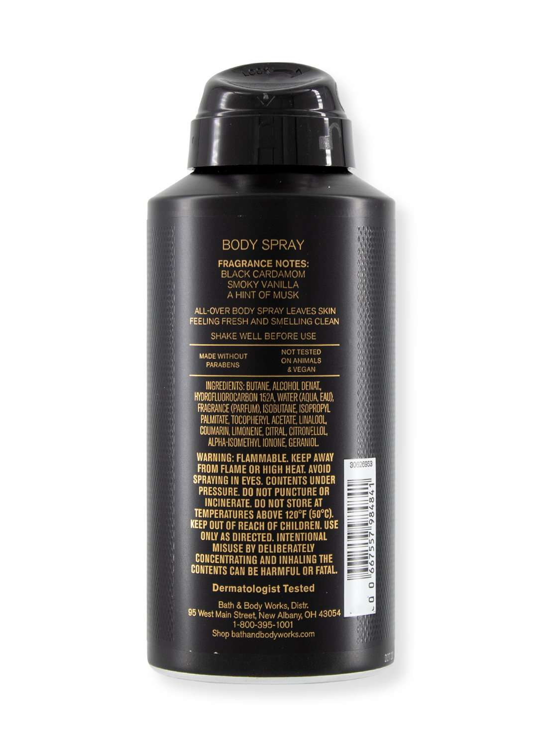 Spray corporel - Noir - pour les hommes - 104G