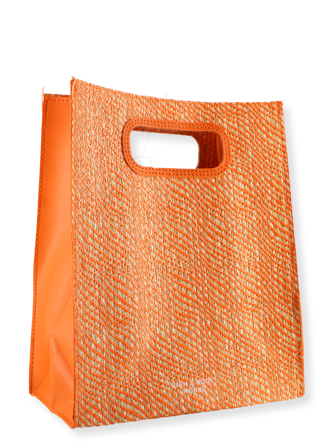 Gift bag - orange raffia - large