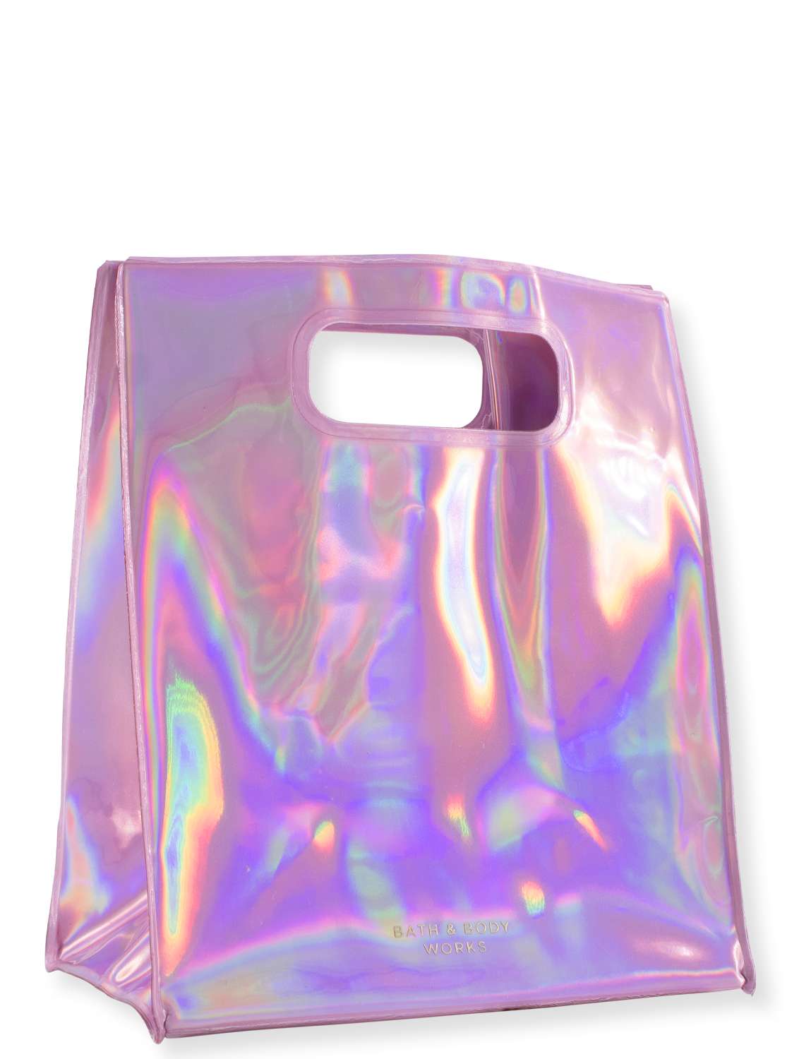 Cadeauzakje - roze hologram - klein