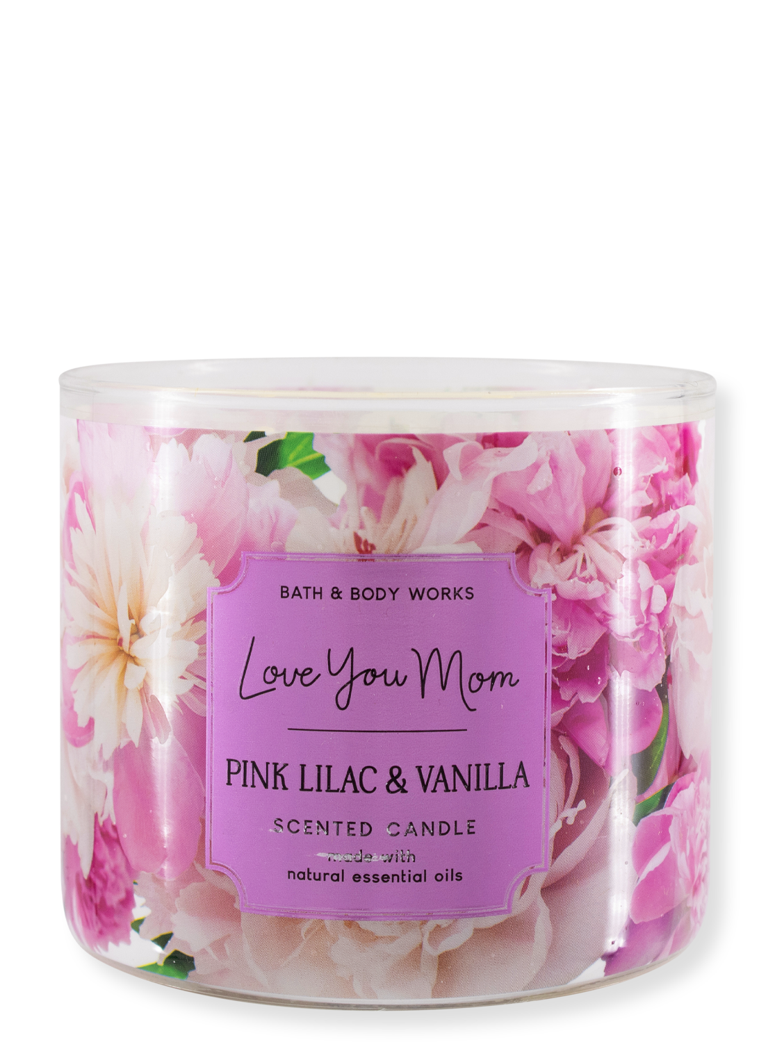 3 -Docht candle - Love You Mom - Pink Lilac & Vanilla - 411g
