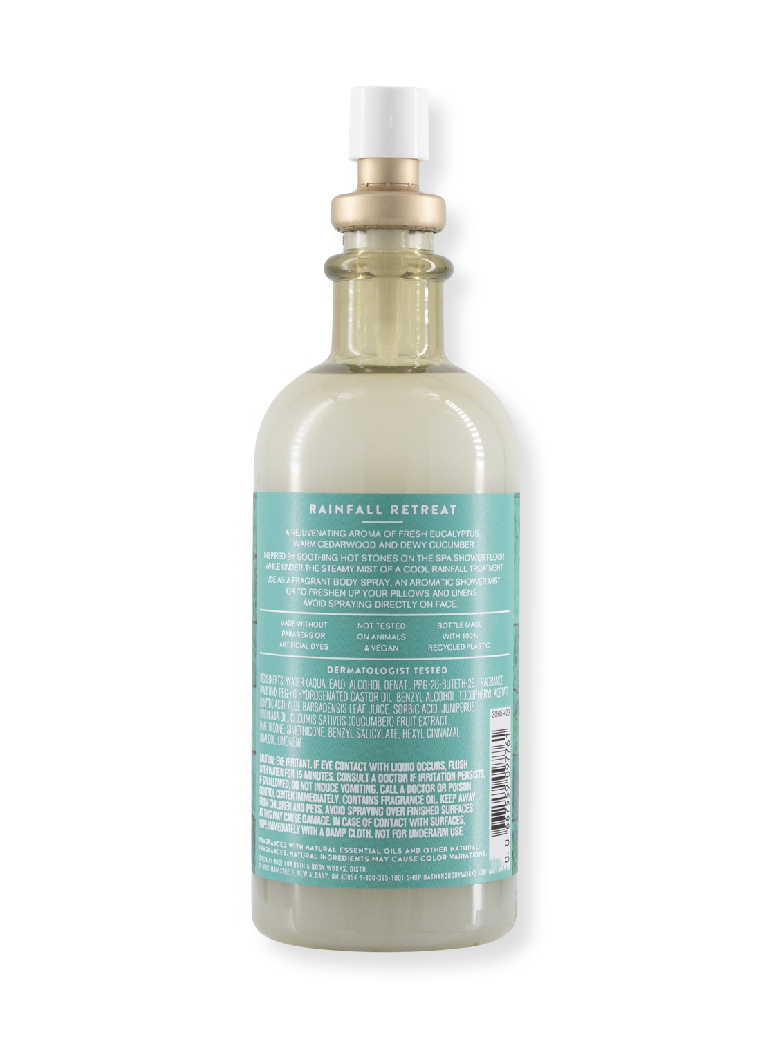 Body Spray / Pillow Mist - AROMA - Rainfall Retreat - Cucumber Cedarwood - 156 ml