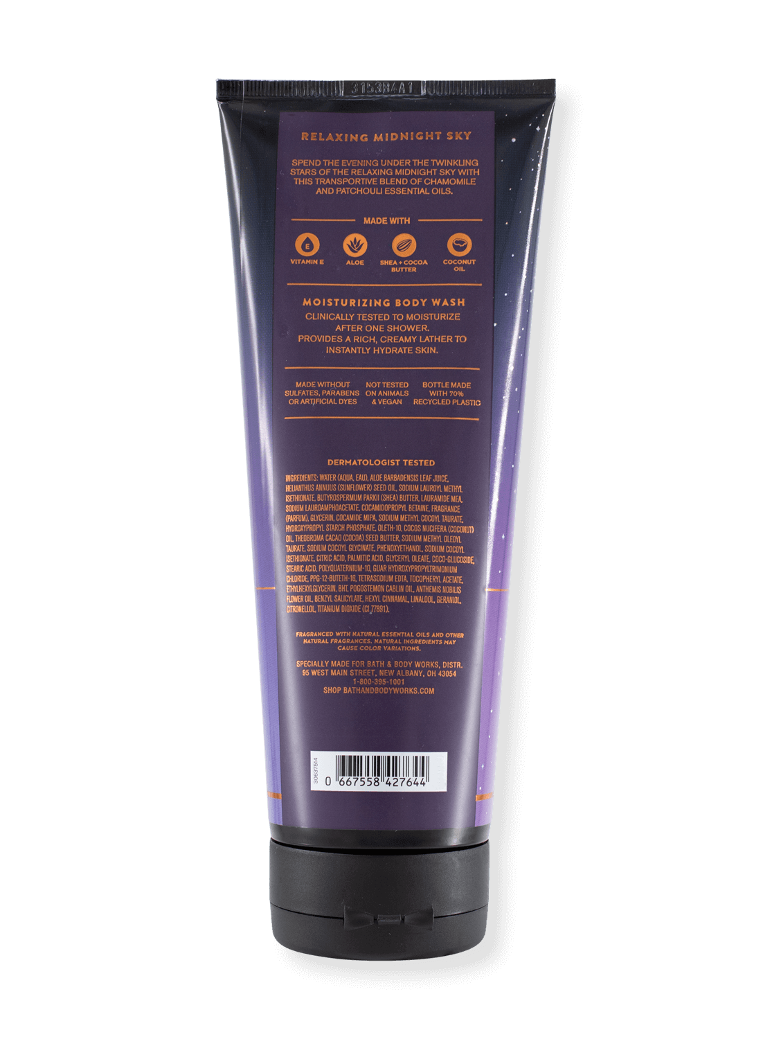 Body Wash - Aromatherapy - Relaxing Midnight Sky - Chamomile Patchouli  - 295ml