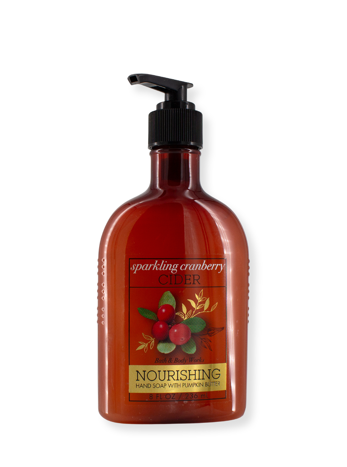 Zeldzaamheid - gel zeep met pompoenboter -sparkling cranberry cider - 236 ml