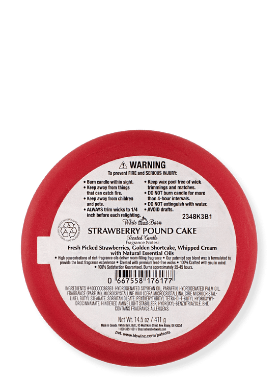 3-Wick Candle - Strawberry Pound Cake - 411g