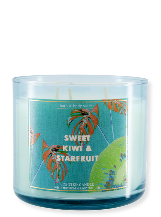 3 -Docht Candle - Sweet Kiwi & Starfruit - 411G