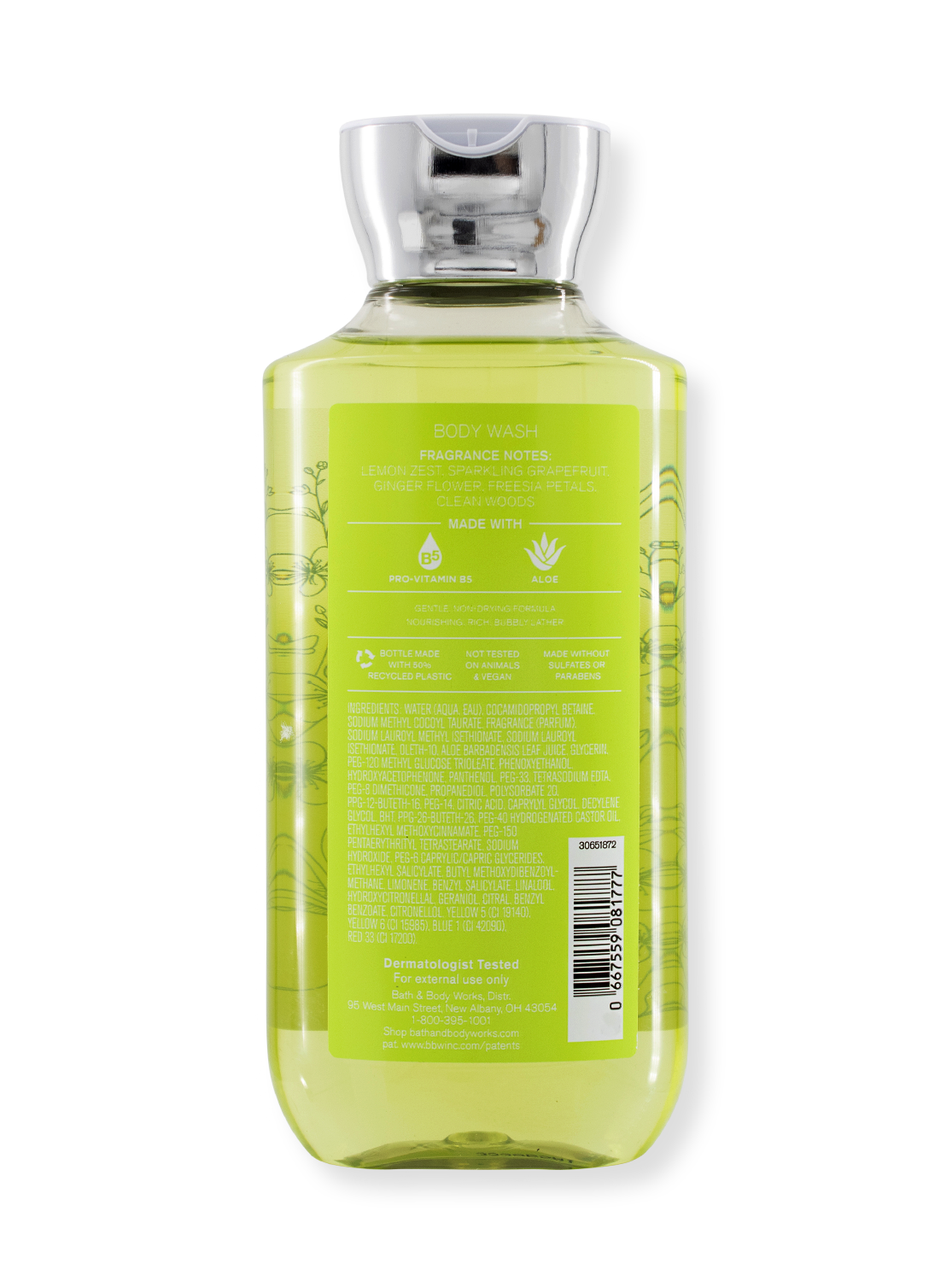 Gel de douche / lavage du corps - Citrus blanc - Nouveau design - 295 ml