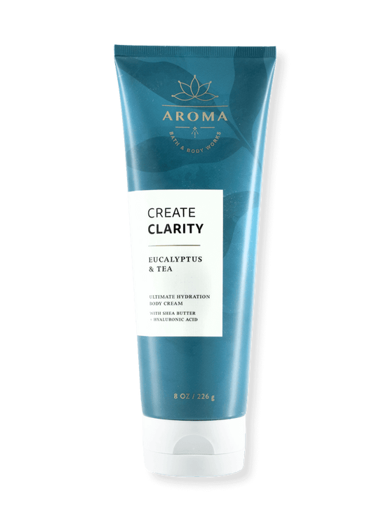 Body Cream - AROMA - Create Clarity - Eucalyptus & Tea - 226g