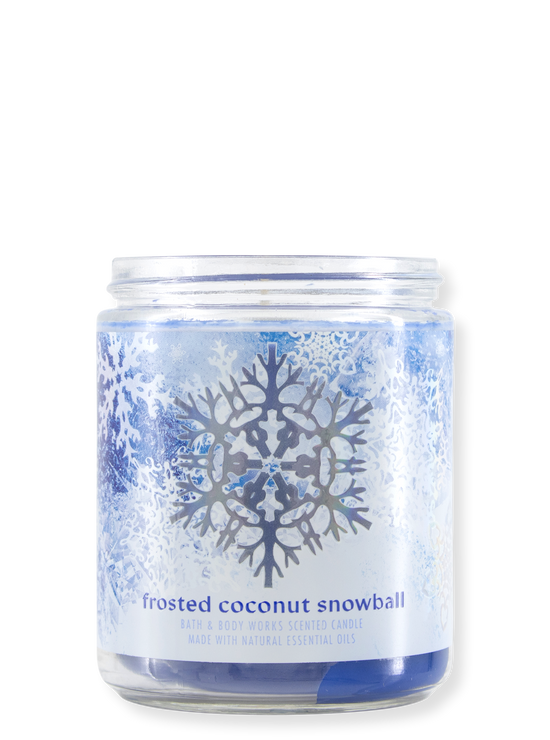 1-Docht Kerze - Frosted Coconut Snowball - 198g