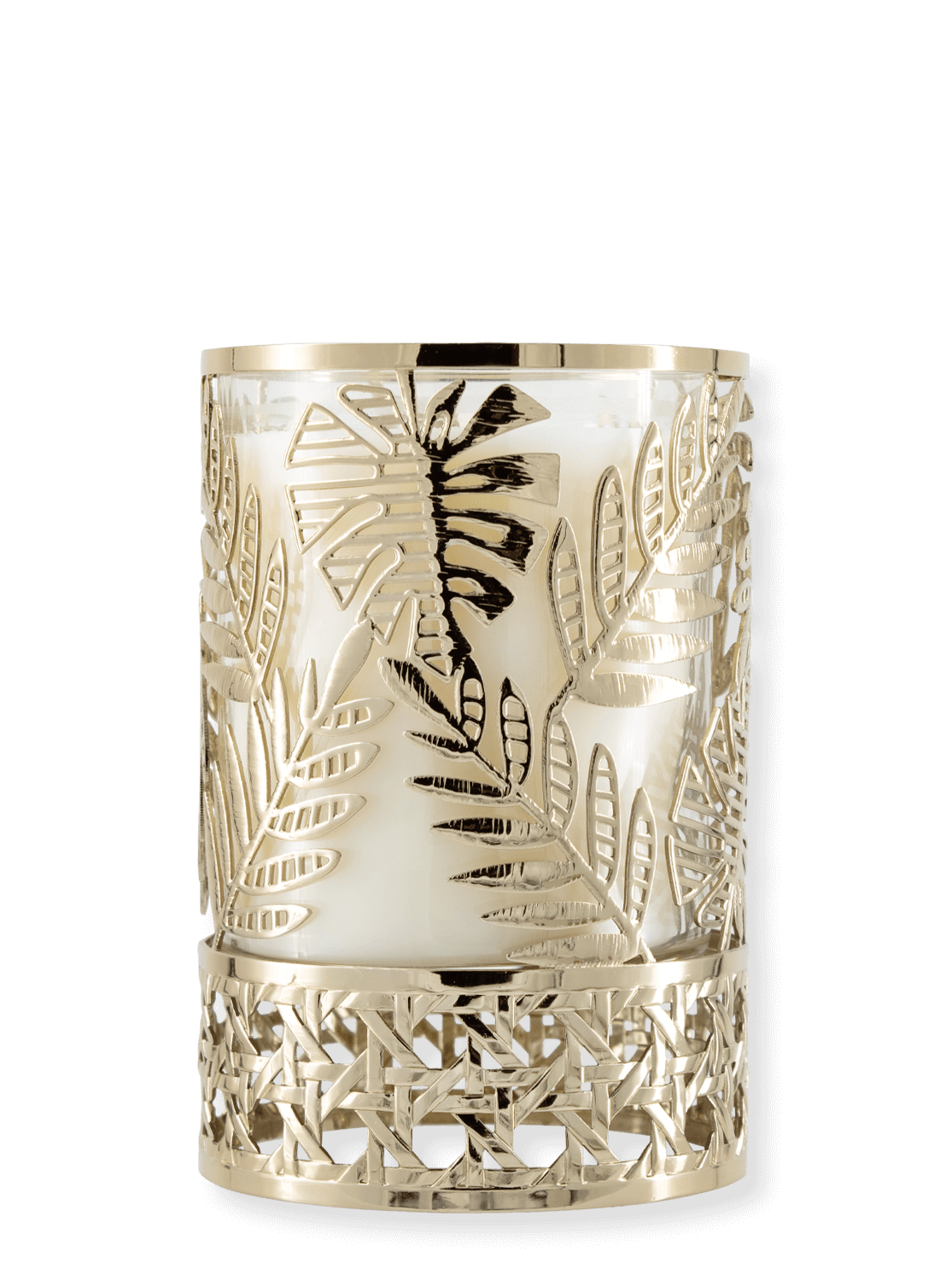 Kerzenhalter - 1-Docht Kerze - Golden Palm Leaves