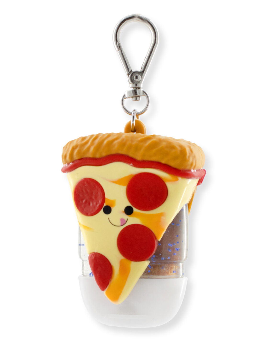 Hand Sanitizer Gel Pendant - Happy Pizza Slice - Pizza