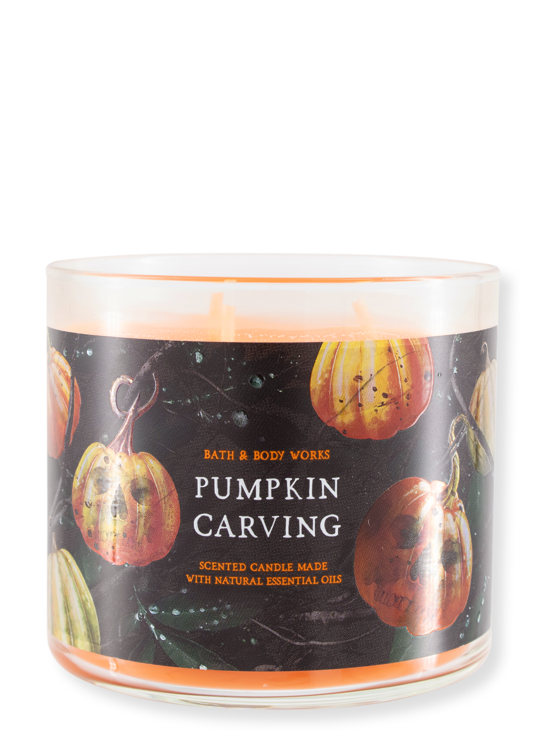 3-Docht Kerze - Pumpkin Carving  - 411g