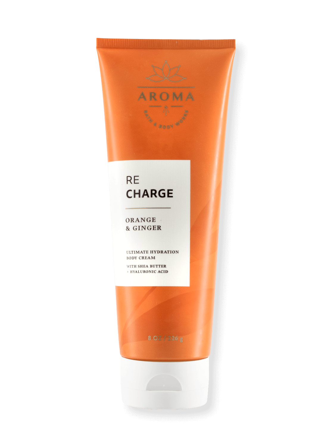 Body Cream - AROMA - Re Charge - Orange & Ginger - 226g