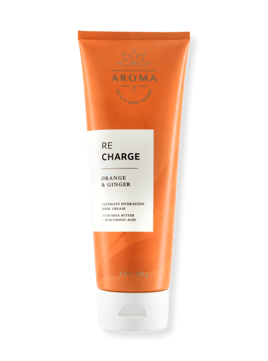Body Cream - AROMA - Re Charge - Orange & Ginger - 226g