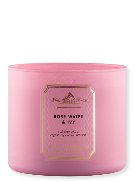 3-Wick Candle - Rose Water &amp; Ivy- 411g