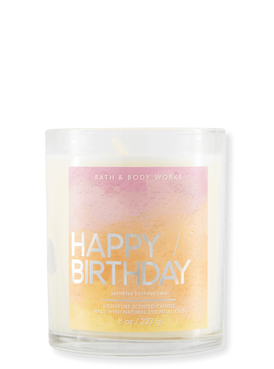 1-Docht Kerze - HAPPY BIRTHDAY - Sprinkled Birthday Cake  - 227g
