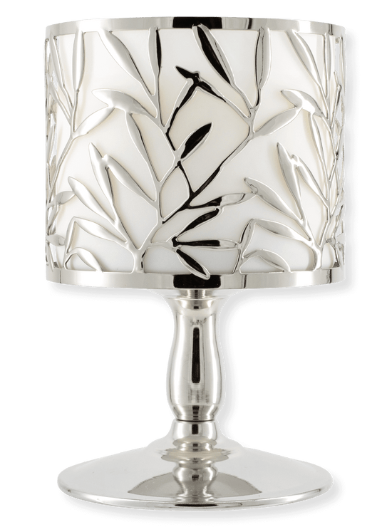 Candle Holder - 3 Wick Candle - Vine Leaf Pedestal - Vine leaf on pedestal 